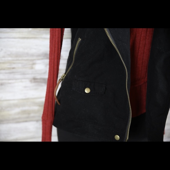 Rachel Zoe Black Rugged Vest sz 2 - Picture 5 of 8